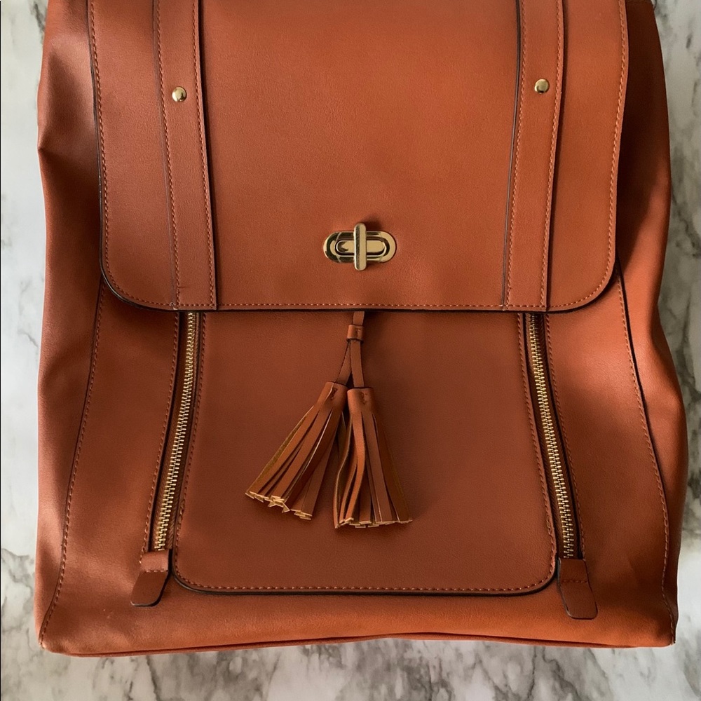 Faux Leather Backpack